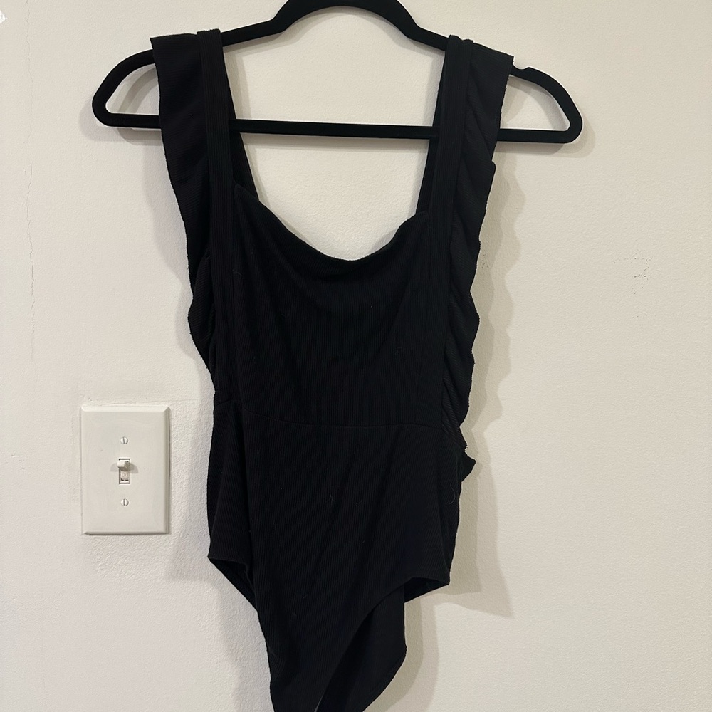 Black Sleeveless Bodysuit